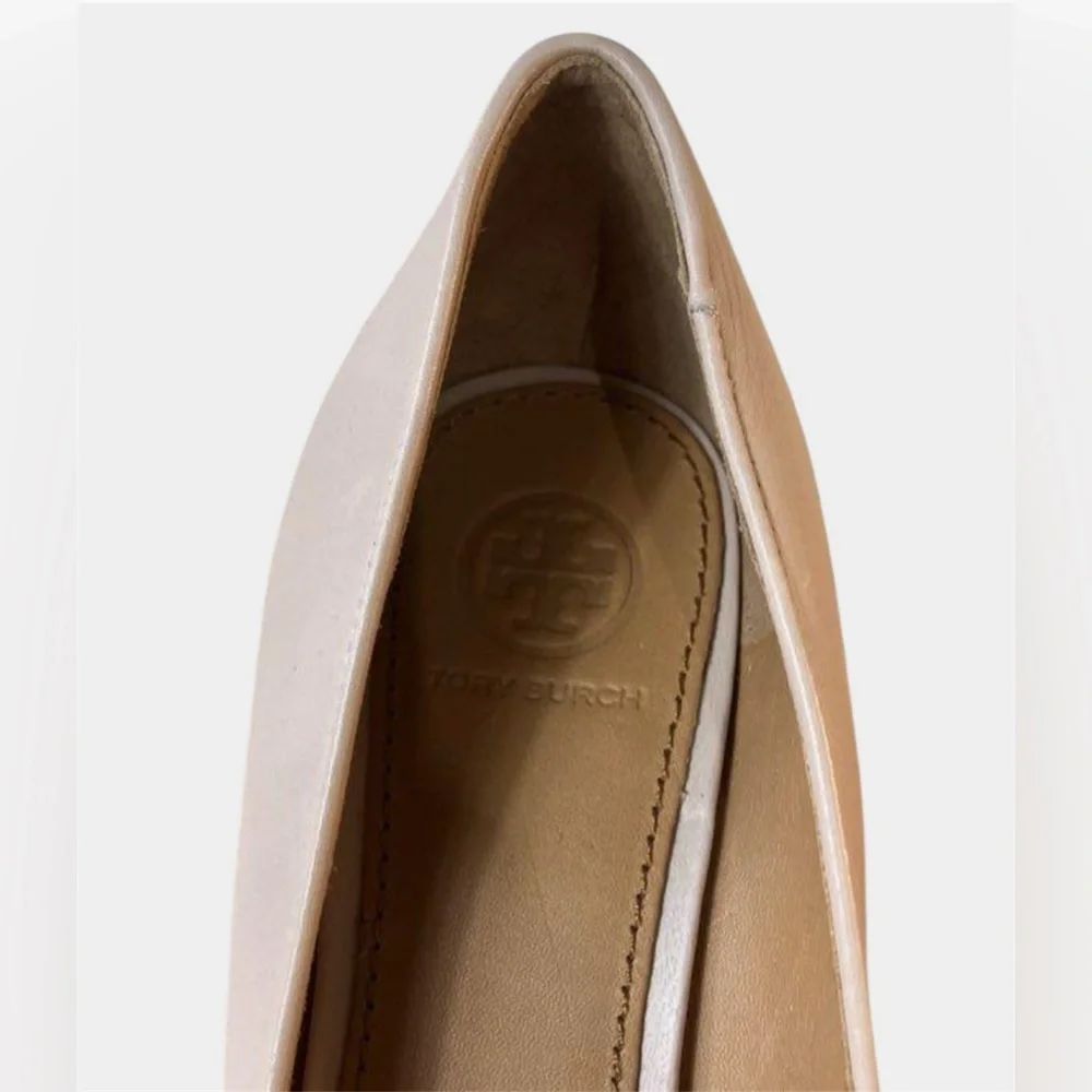 Tory Burch Black and Tan Wedge Shoes pumps Sz 8 M